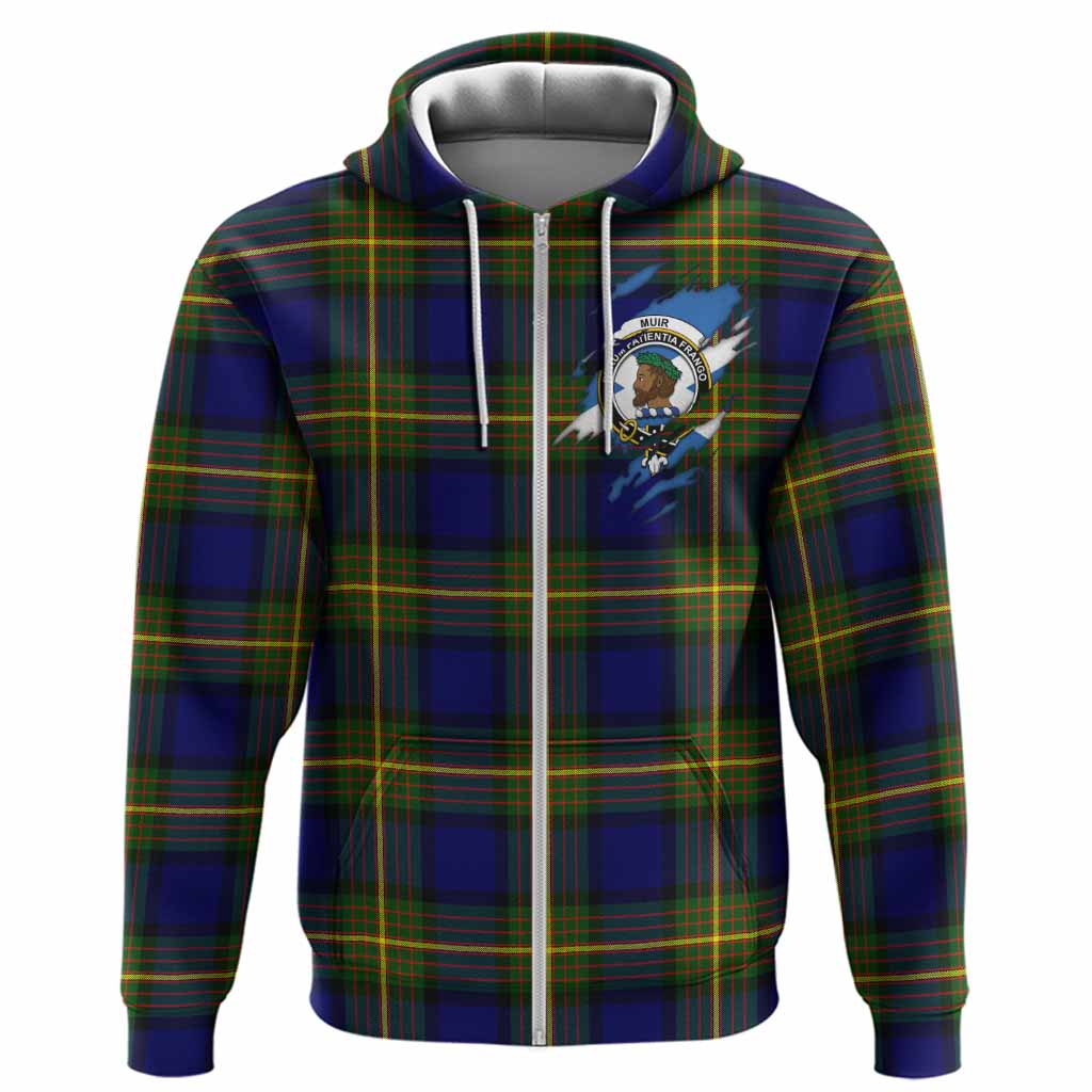 Muir Clan Crest In Me Tartan Hoodie Scotland Flag Style