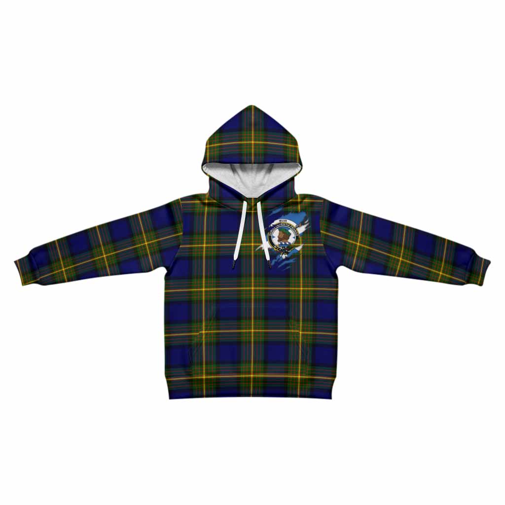 Muir Clan Crest In Me Tartan Kid Hoodie Scotland Flag Style