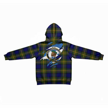 Muir Clan Crest In Me Tartan Kid Hoodie Scotland Flag Style