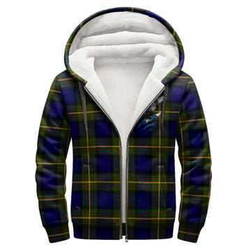 Muir Clan Crest In Me Tartan Sherpa Hoodie Scotland Flag Style