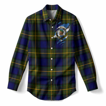 Muir Clan Crest In Me Tartan Women Casual Shirt Scotland Flag Style