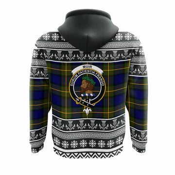 Muir Clan Tartan Christmas Hoodie with Family Crest