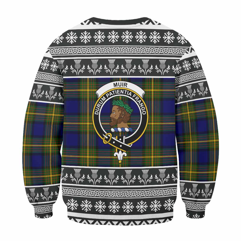 Muir Clan Tartan Christmas Sweatshirt with Family Crest - Tartan Vibes Clothing
