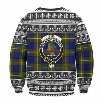 Muir Clan Tartan Christmas Sweatshirt with Family Crest