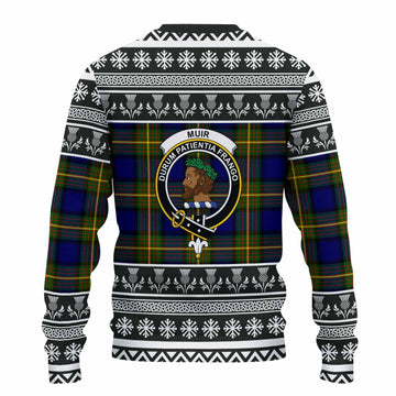 Muir Clan Tartan Christmas Ugly Sweater with Family Crest