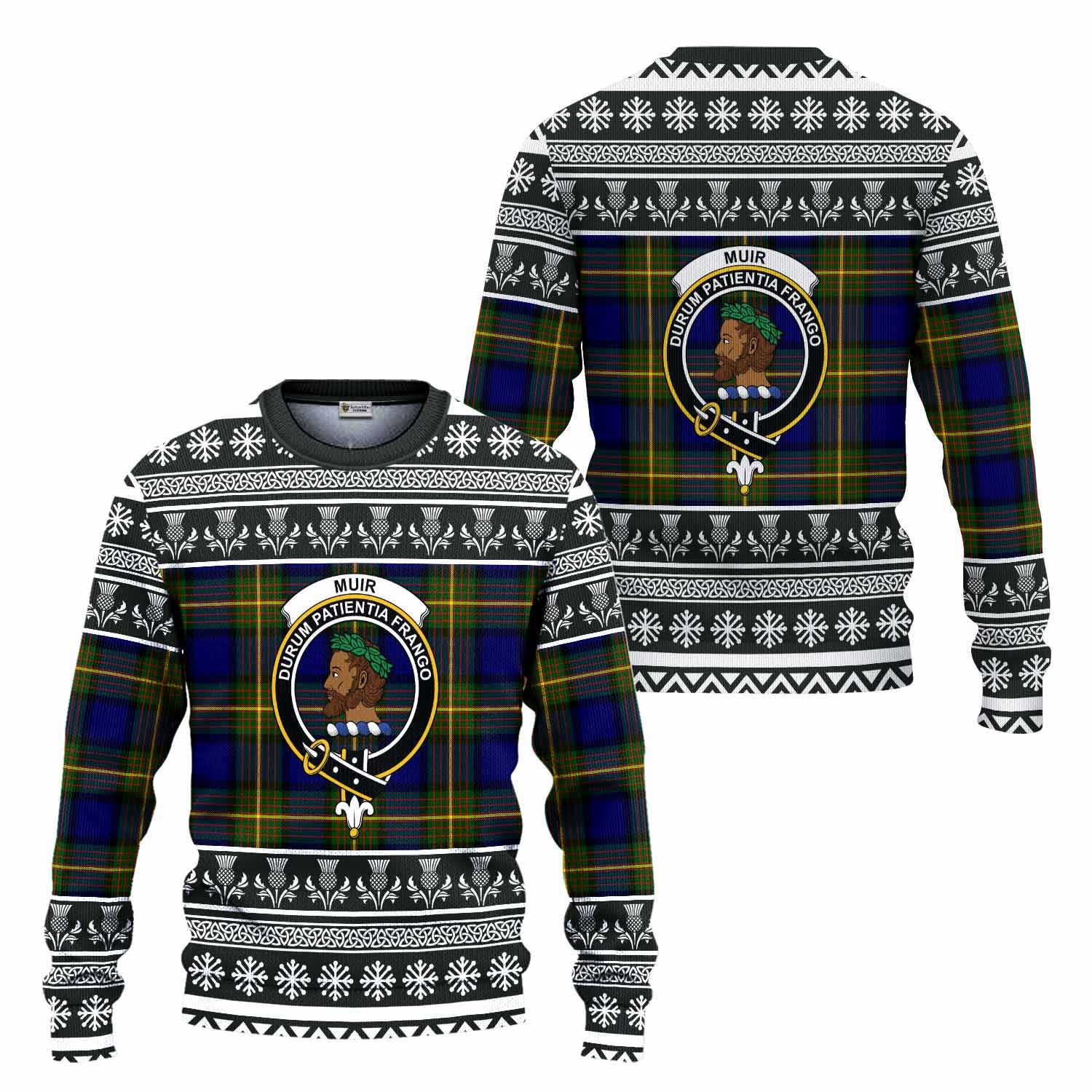Muir Clan Tartan Christmas Ugly Sweater with Family Crest - Tartan Vibes Clothing