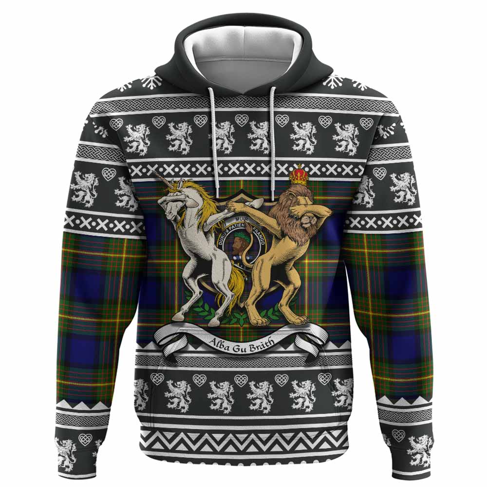 Muir Clan Tartan Crest Christmas Hoodie Coat of Arms Funny Style - Tartan Vibes Clothing