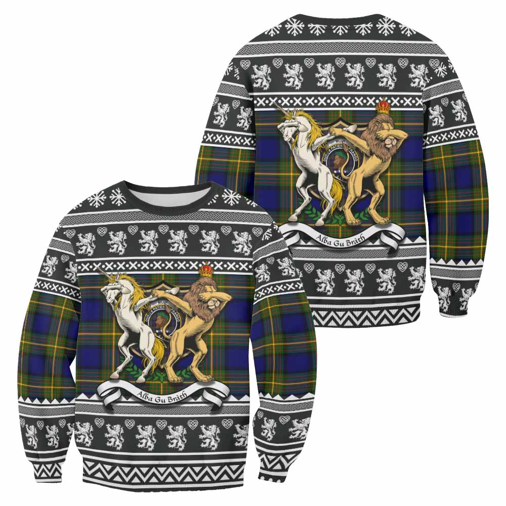 Muir Clan Tartan Crest Christmas Sweatshirt Coat of Arms Funny Style - Tartan Vibes Clothing