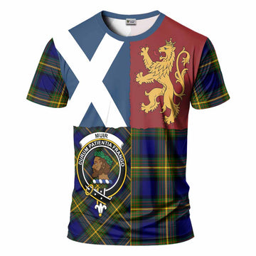 Muir Crest Tartan T-Shirt with Lion Rampant Saltire Style