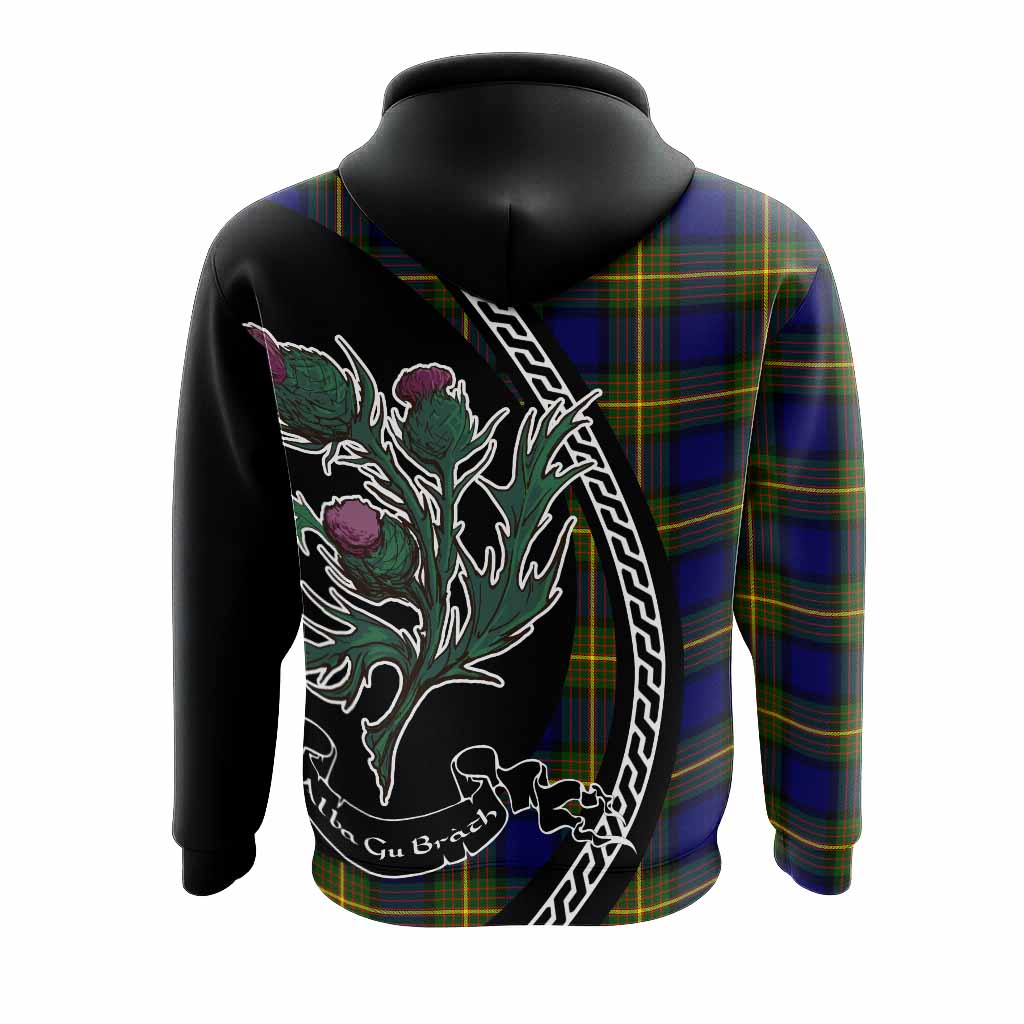Muir Family Crest Tartan Hoodie Alba Thistle Inspired - Tartan Vibes Clothing
