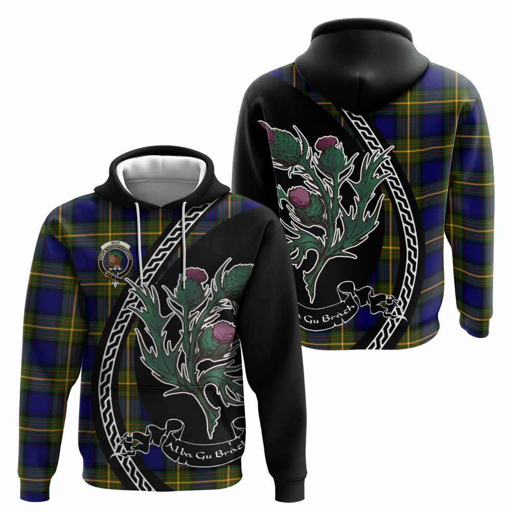 Muir Family Crest Tartan Hoodie Alba Thistle Inspired - Tartan Vibes Clothing