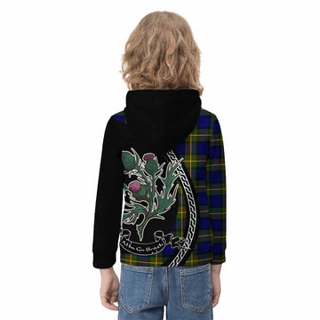 Muir Family Crest Tartan Kid Hoodie Alba Thistle Inspired - Tartan Vibes Clothing