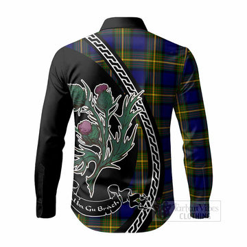 Muir Family Crest Tartan Long Sleeve Button Shirts Alba Thistle Inspired
