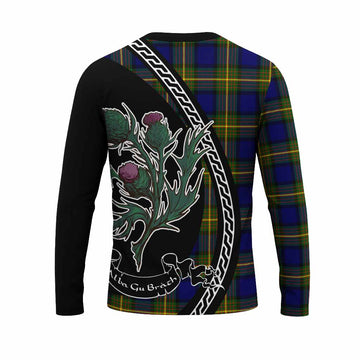 Muir Family Crest Tartan Long Sleeve T-Shirt Alba Thistle Inspired - Tartan Vibes Clothing