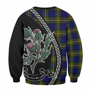 Muir Family Crest Tartan Sweatshirt Alba Thistle Inspired