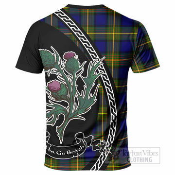 Muir Family Crest Tartan T-Shirt Alba Thistle Inspired - Tartan Vibes Clothing
