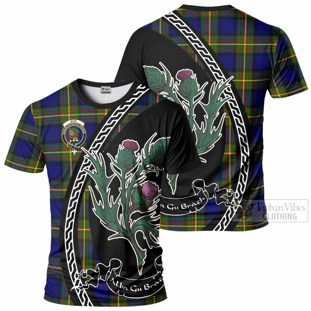 Muir Family Crest Tartan T-Shirt Alba Thistle Inspired - Tartan Vibes Clothing