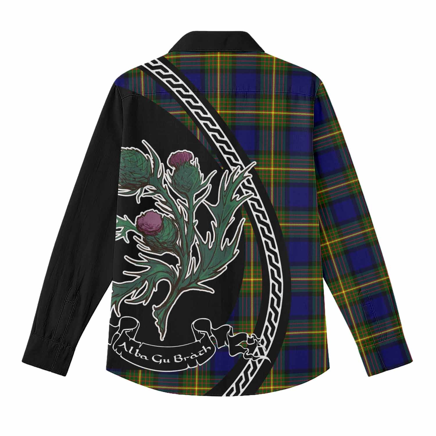 Muir Family Crest Tartan Women Casual Shirt Alba Thistle Inspired - Tartan Vibes Clothing