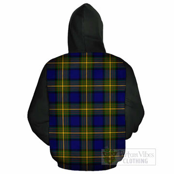 Muir Tartan Accent Cotton Hoodie with Family Crest
