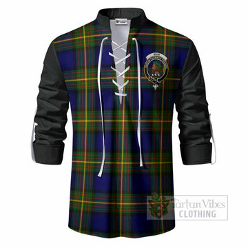 Muir Tartan Accent Ghillie Shirt with Family Crest