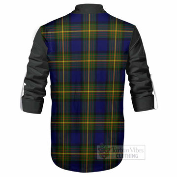 Muir Tartan Accent Ghillie Shirt with Family Crest
