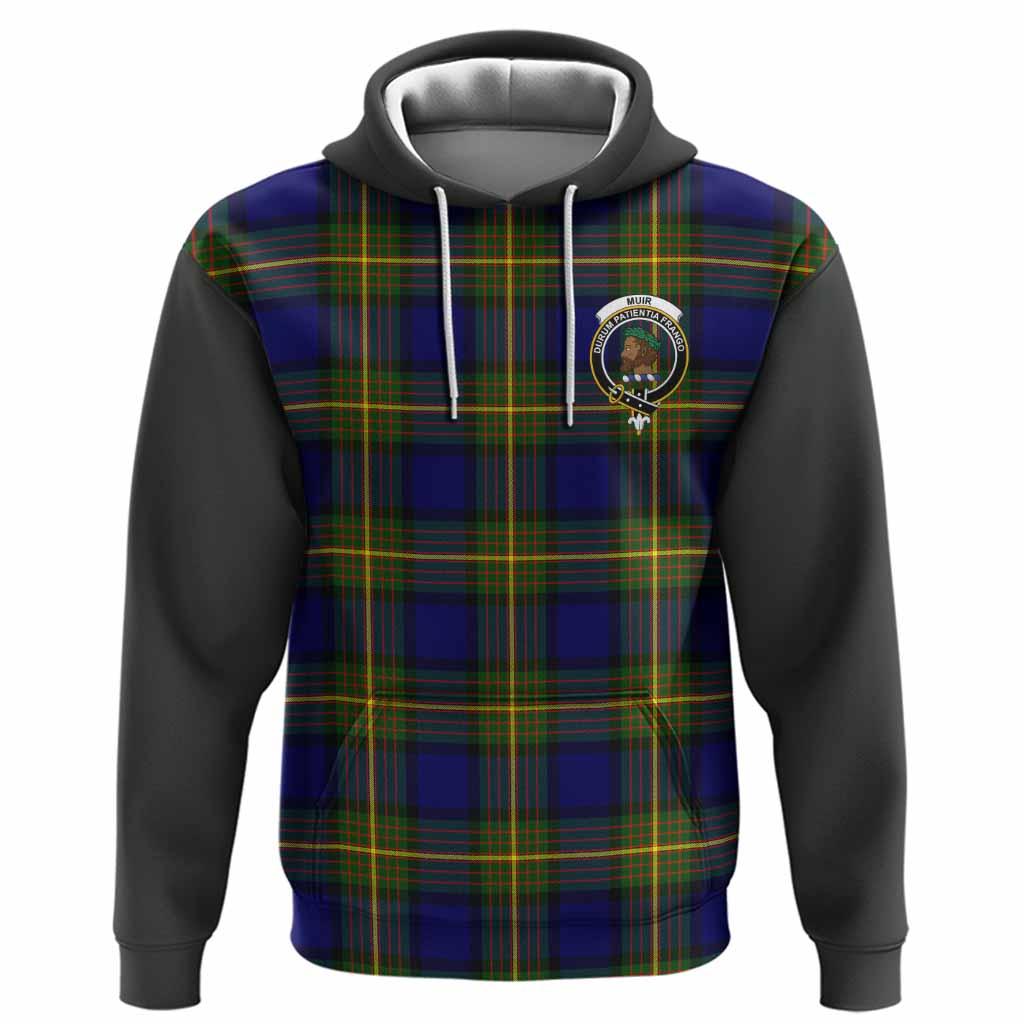 Muir Tartan Accent Hoodie with Family Crest