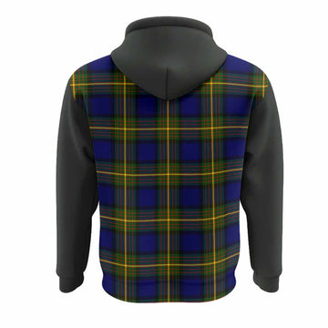 Muir Tartan Accent Hoodie with Family Crest