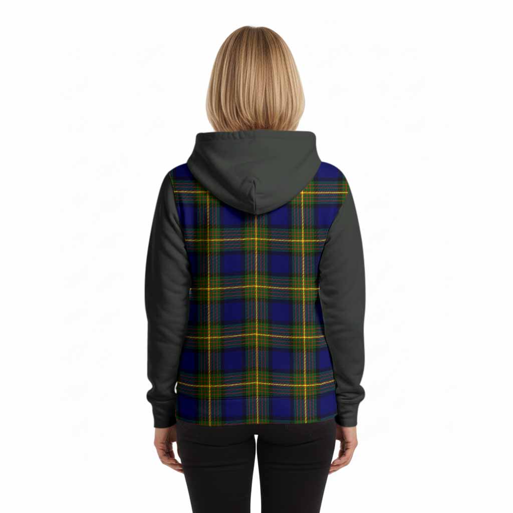 Muir Tartan Accent Hoodie with Family Crest