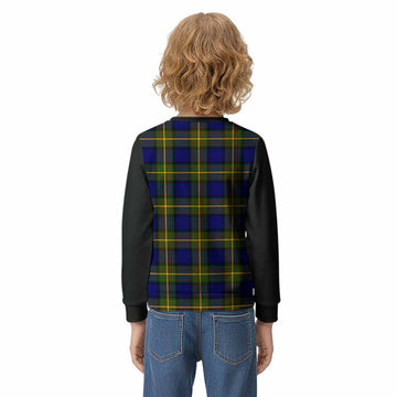Muir Tartan Accent Kid Knitted Sweatshirt with Family Crest