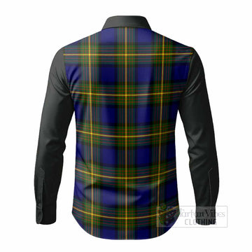 Muir Tartan Accent Long Sleeve Button Shirts with Family Crest