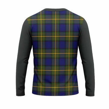 Muir Tartan Accent Long Sleeve T-Shirt with Family Crest