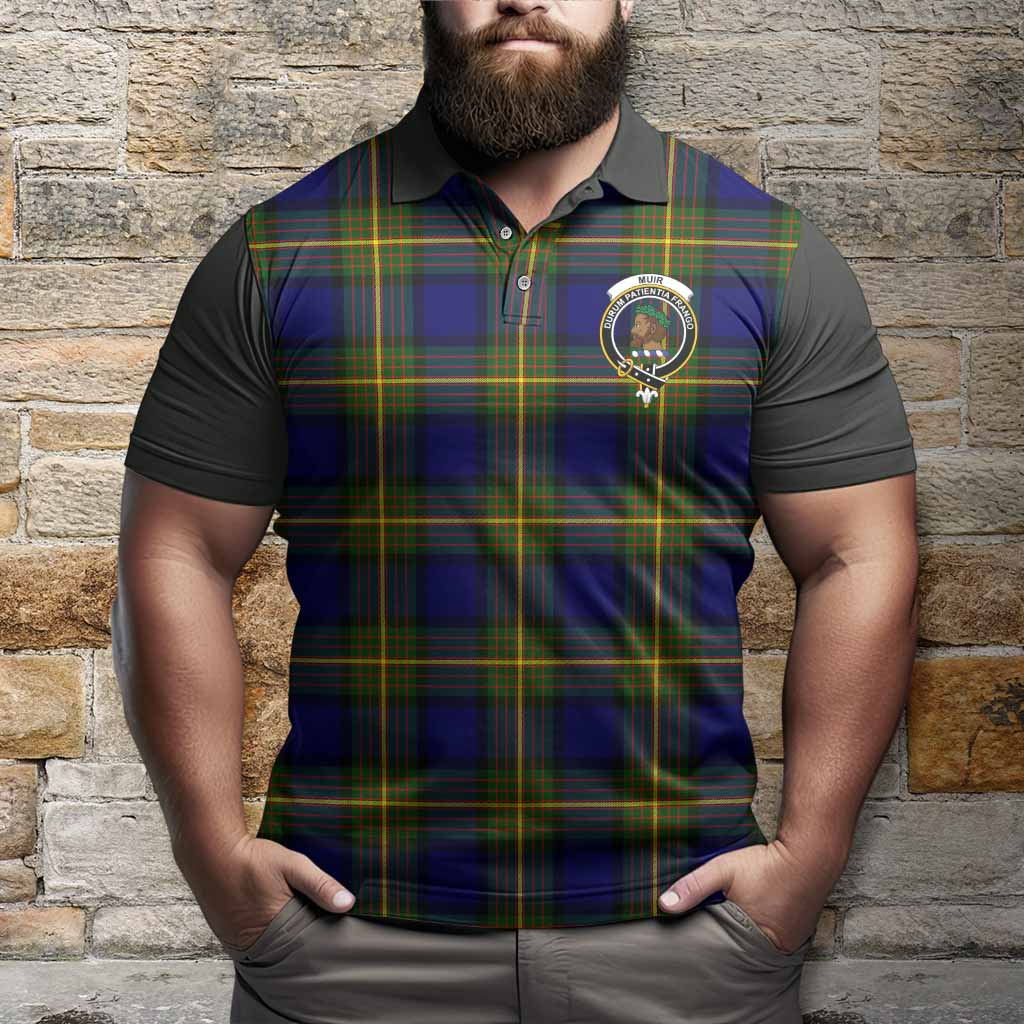 Muir Tartan Accent Polo Shirt with Family Crest