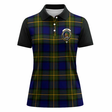 Muir Tartan Accent Women Polo Shirt with Family Crest