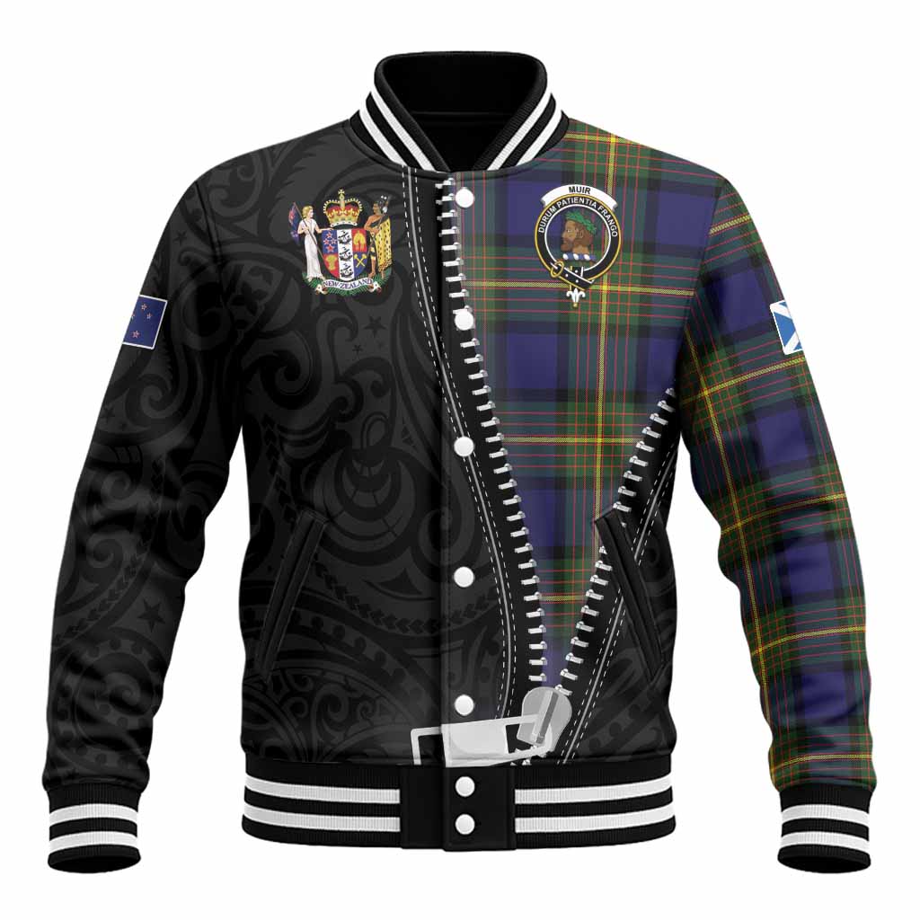 Muir Tartan Baseball Jacket New Zealand Pattern Unique Zipper Stylized