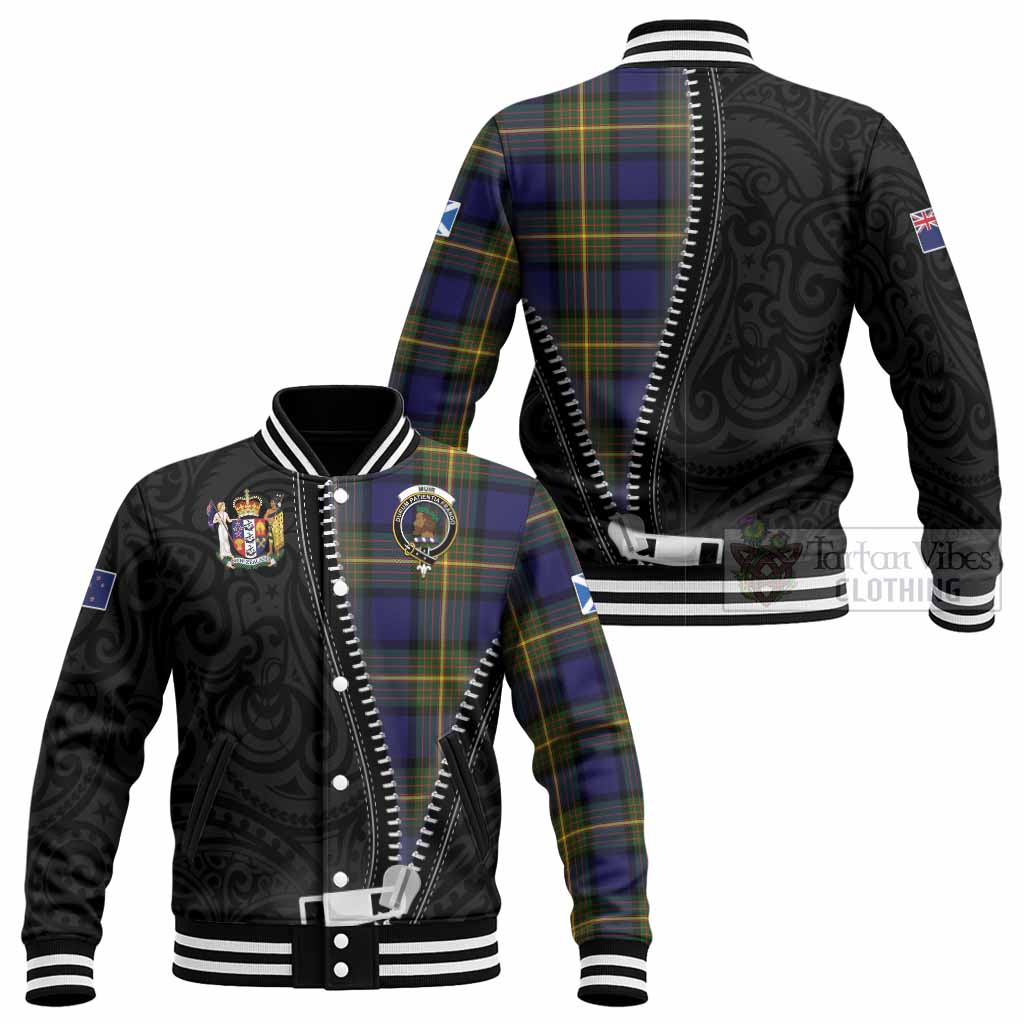 Muir Tartan Baseball Jacket New Zealand Pattern Unique Zipper Stylized