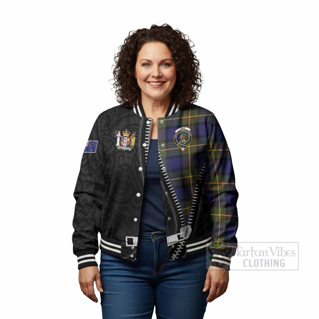 Muir Tartan Baseball Jacket New Zealand Pattern Unique Zipper Stylized