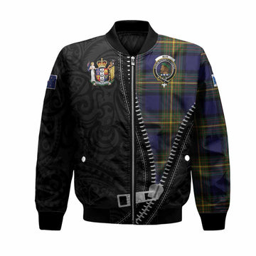 Muir Tartan Bomber Jacket New Zealand Pattern Unique Zipper Stylized