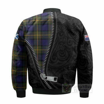 Muir Tartan Bomber Jacket New Zealand Pattern Unique Zipper Stylized