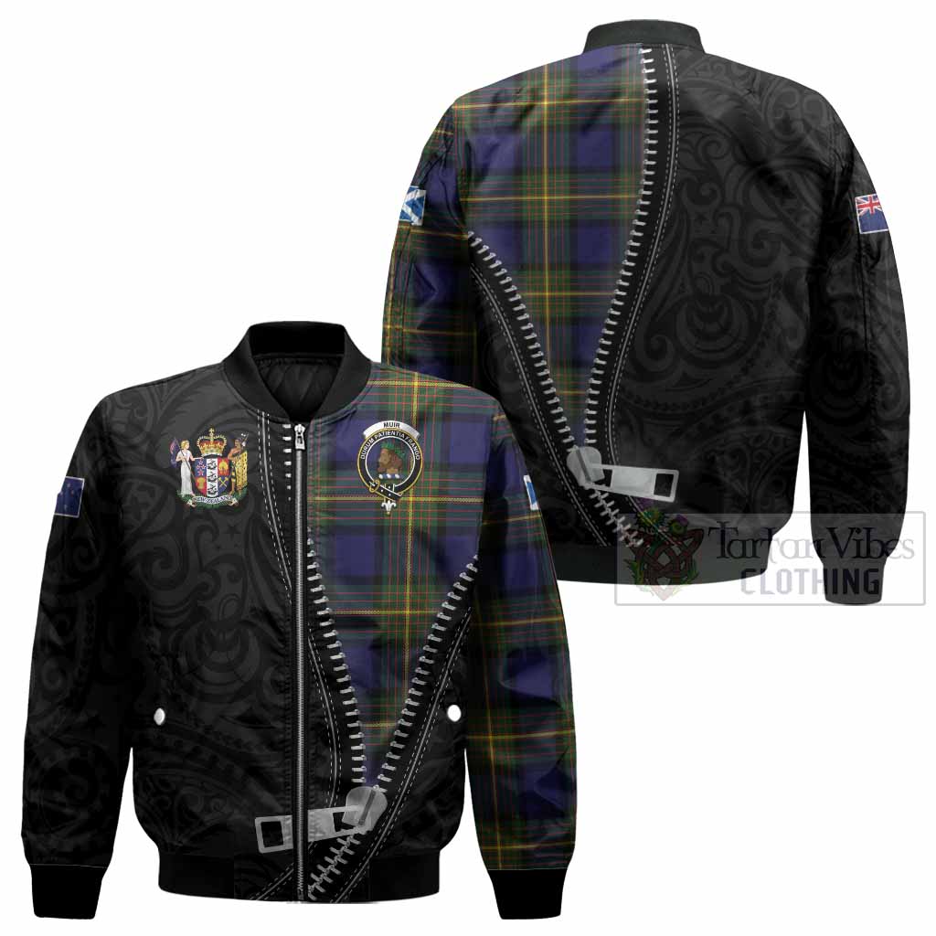 Muir Tartan Bomber Jacket New Zealand Pattern Unique Zipper Stylized