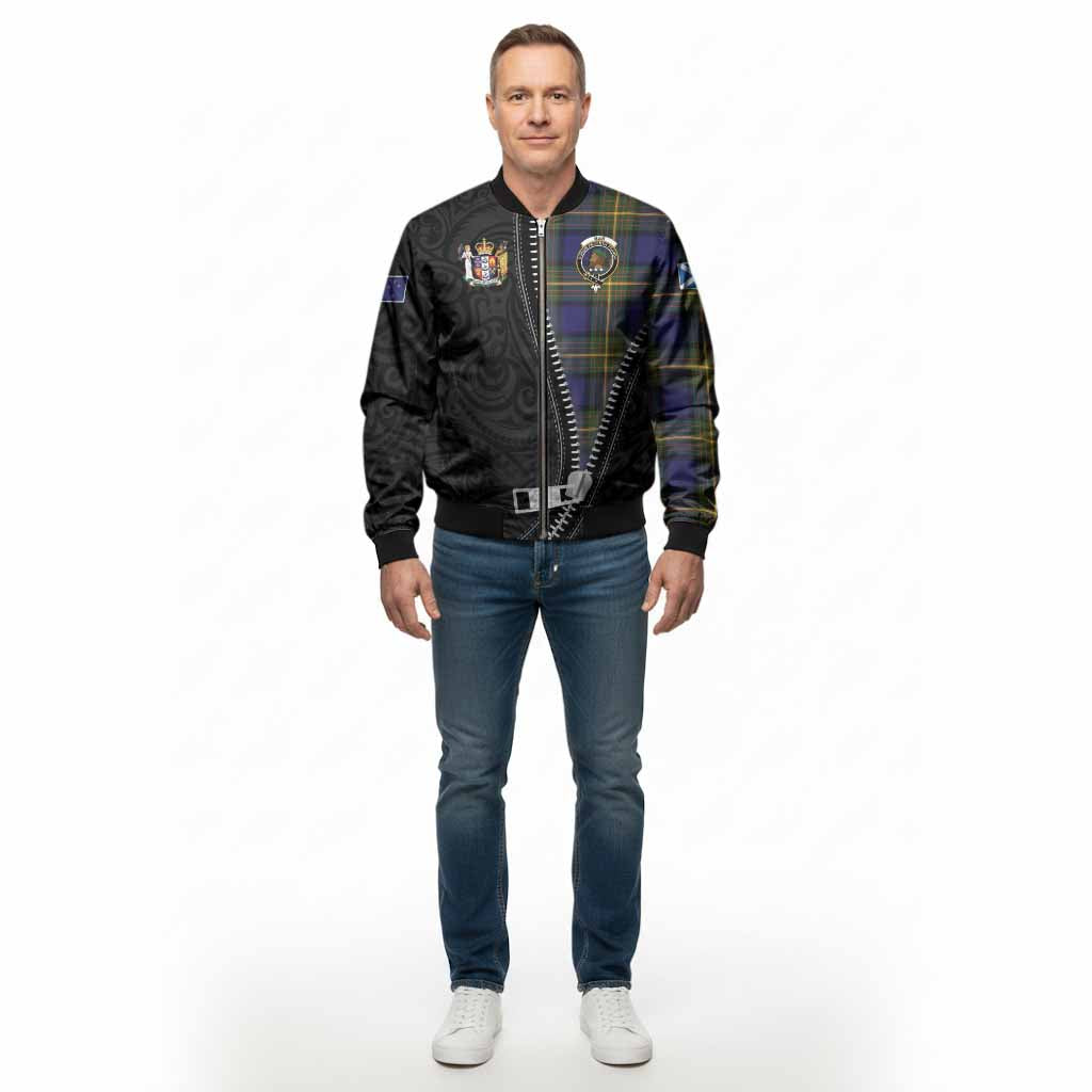 Muir Tartan Bomber Jacket New Zealand Pattern Unique Zipper Stylized