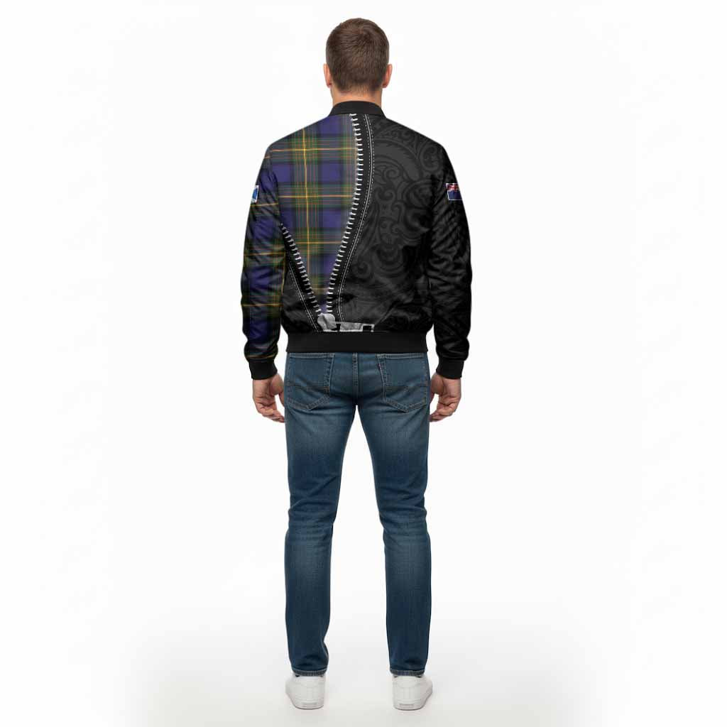 Muir Tartan Bomber Jacket New Zealand Pattern Unique Zipper Stylized