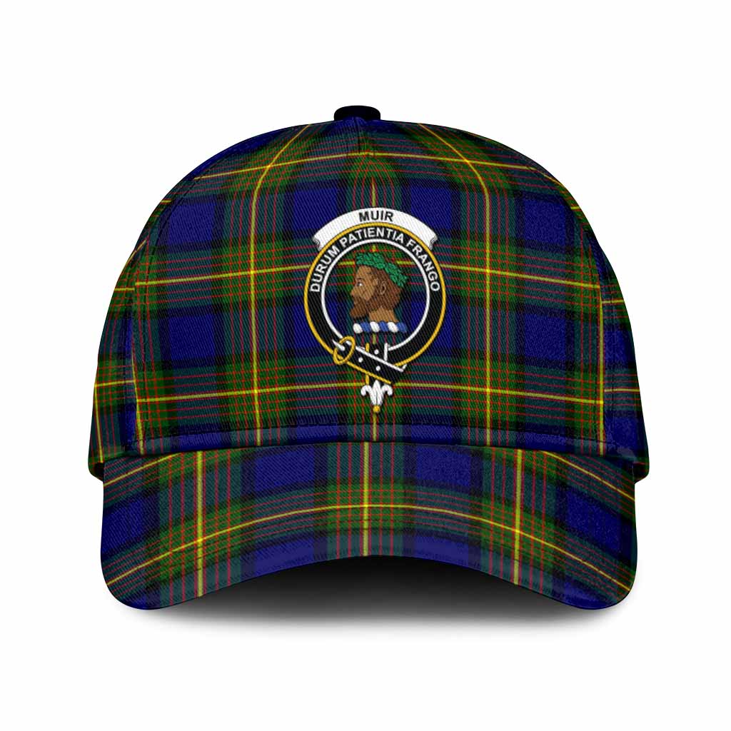 Muir Tartan Classic Cap with Family Crest