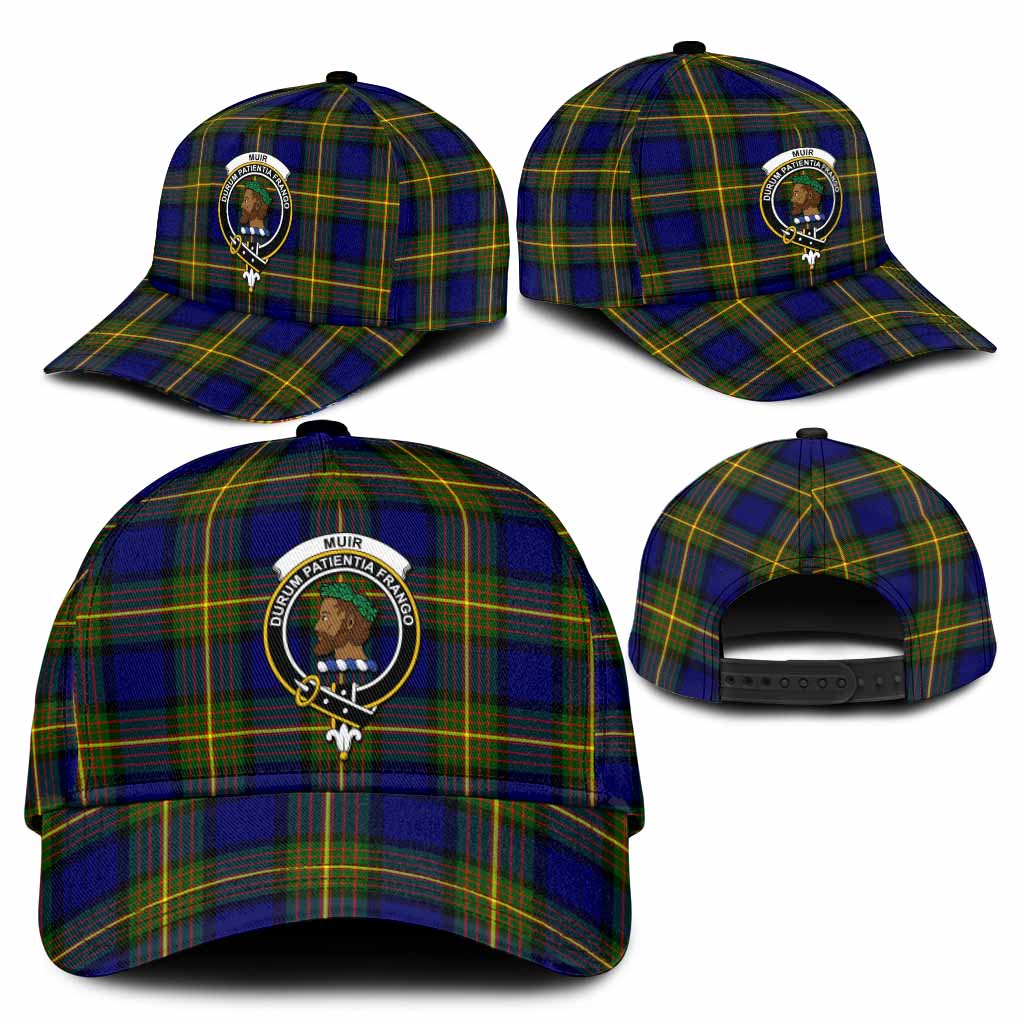 Muir Tartan Classic Cap with Family Crest
