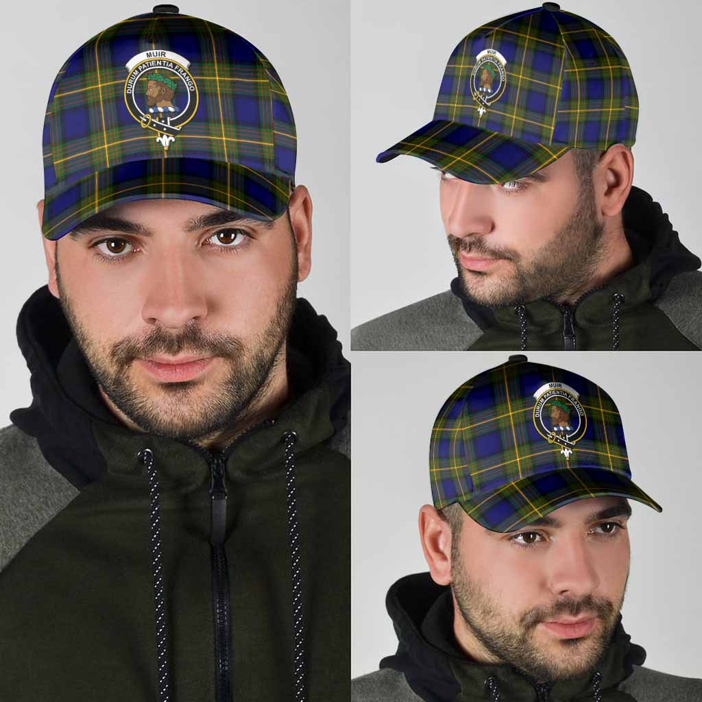 Muir Tartan Classic Cap with Family Crest