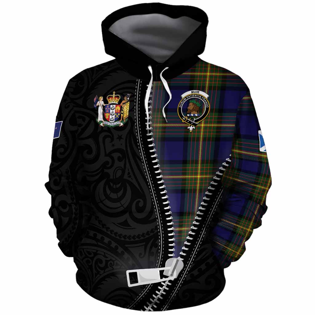 Muir Tartan Cotton Hoodie New Zealand Pattern Unique Zipper Stylized