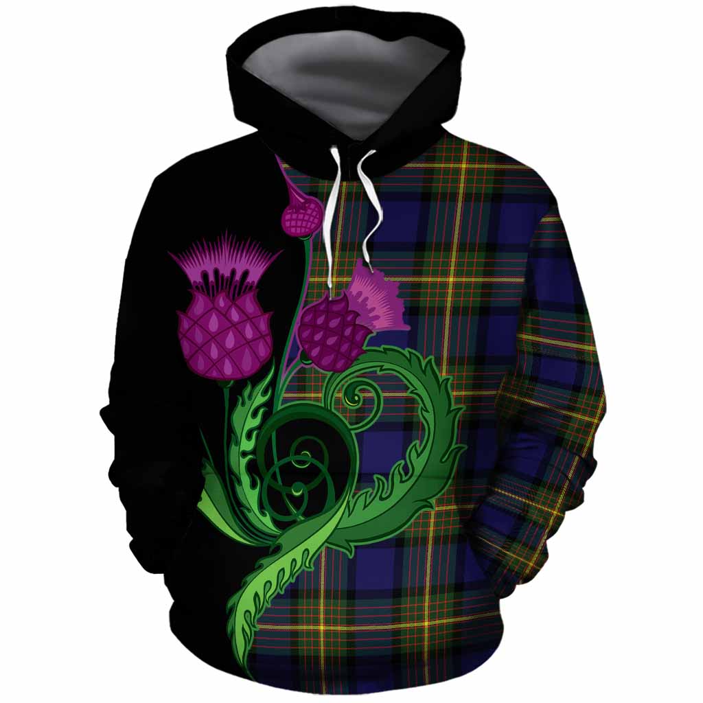 Muir Tartan Cotton Hoodie Traditional Scottish Thistle