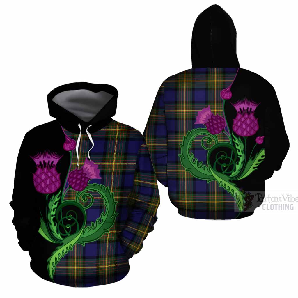 Muir Tartan Cotton Hoodie Traditional Scottish Thistle