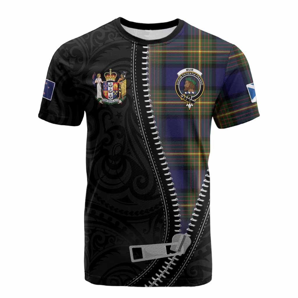 Muir Tartan Cotton T-shirt New Zealand Pattern Unique Zipper Stylized