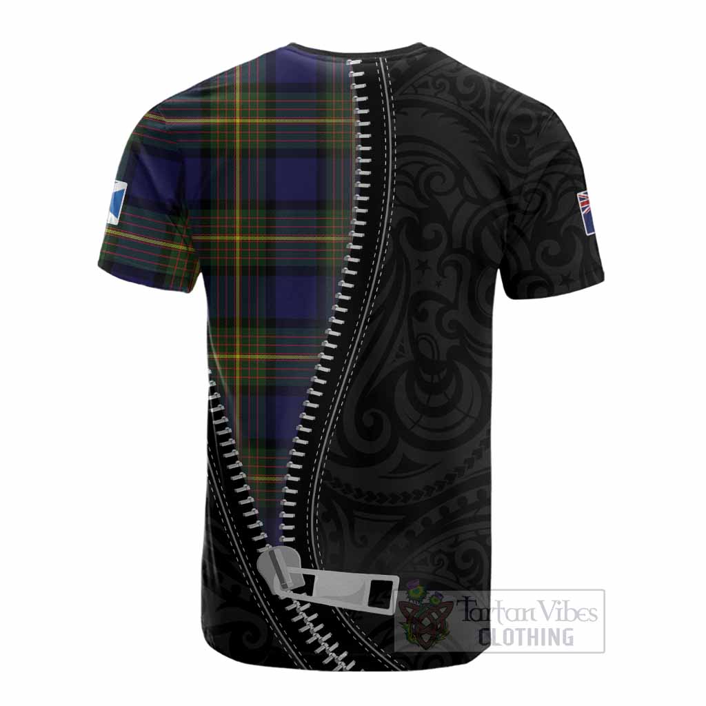 Muir Tartan Cotton T-shirt New Zealand Pattern Unique Zipper Stylized