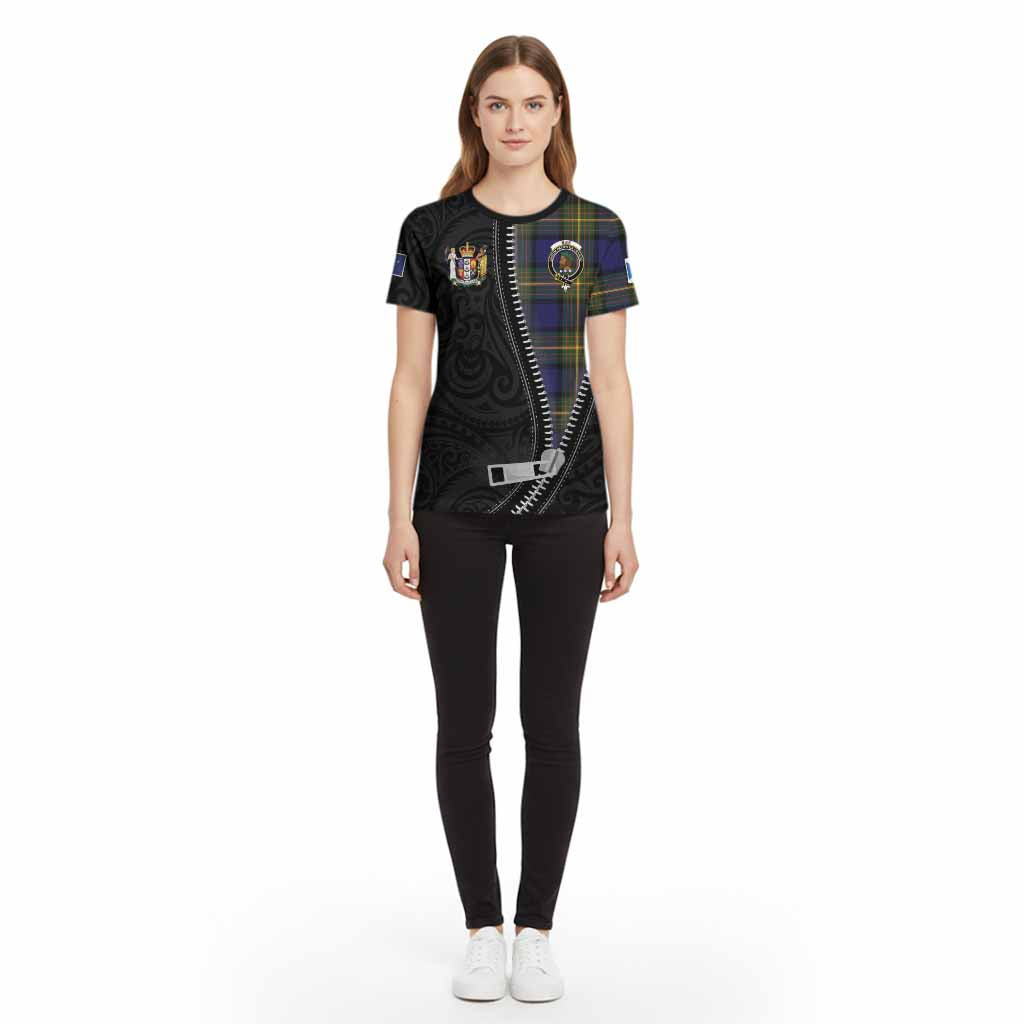 Muir Tartan Cotton T-shirt New Zealand Pattern Unique Zipper Stylized